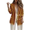 Generico Giacche da Abito e Blazer da Donna Oversize Elegante Temperamento Blazer Donna Invernale Tinta Unita Tailleur Giacca Classic Blazer Nero Donna Oversize Maniche Lunghe Corta Cappotto