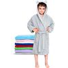 Twinzen - Accappatoio Bambini Cotone : Ragazzo e Ragazza - 100% Cotone OEKO-TEX® Senza Prodotti Chimici - 2 Tasche, Cintura, Cappuccio con Orecchie