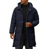 CMTOP Giacca Invernale Uomo Lungo Calda Trapuntato Giubbotto Casual Cappotto con Cappuccio Spesso Antivento Outdoor Parka Comodi Maniche Lunghe Zip Cappotti in Cotone