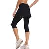Ibeauti Leggings Capri da donna, UPF 50+, con gonna, per yoga, golf, tennis, con gonna, per corsa, allenamento attivo