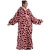 Gegeryozer Coperta con Maniche Donna Indossabile - Felpa Termica Morbida, Tasche Integrate + Cappuccio per Divano e Casa