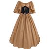 Generico Abito Halloween Rinascimentali Donna Cerimonia Cotone Elegante Abiti Medievali Curvy Costumi di Halloween da Sera Principessa Vestito Gotici Popolana Horror Costume Celtici Palazzo da Donna Vintage