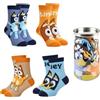 BlueY Calzini per Ragazzi e Ragazze, Set di 4 Calzini Classici Design Bingo Regalo per Bambini, Taglie EU 23 a 30
