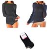 JADEA Maglia Cashmere Manica Lunga, Offerta 1-2 Pezzi + Calze in Omaggio, Scollo a Barca, Sottogiacca Donna (2 Pezzi 1 Nero + 1 Blu + 1 Calza, XL)
