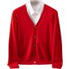 Dcvmvmn Cappotto invernale da uomo in lana merino cashmere con scollo a V cardigan casual tinta unita imbottito in maglia calda cappotto