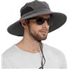EINSKEY Cappello Pescatore Uomo, Unisex con Tesa Larga Bucket Hat Estivo Anti UV per Trekking, Spiaggia, Campeggio, Caccia, Ciclismo, Safari