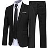 ranrann Abito Completo Uomo Classico Elegante Vestito Smoking Cerimonia Tuta da Uomo Slim Fit Vestito Completo Abito da Sposa Festa Abitovestito Completo Nero Tipo B S