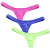 Faringoto Perizoma da uomo ad alta elasticità in seta ghiacciata, traspirante, a vita bassa, sexy slip perizoma per uso quotidiano, Rosa/Blu/Verde, Medium