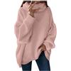 Cocila Pocket O Knitwear da Donna Collo Solido Top Sweater Spalla Fashion Casual Maglia Cardigan Invernale Elegante (Pink XL) Cappottino Bianco Donna Giacconi Parka Giubbotto Ecopelle Nero