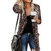 CHICGAL Cardigan da Donna a Righe, Aperto sul Davanti, Felpa e Colletto a Scialle