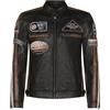 Infinity Leather Giacca da Motociclista da Uomo Corsa in Nappa Nera