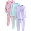NEXT Ragazza Confezione da 3 Pigiami Comodi Purple Cat Print 3 Anni-4 Anni