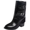 lozssnigzi Stivali Donna in Pelle Camoscio Invernali Stivaletti Con Tacco E Risvolto Stivali Bassi Boots Tinta Unita Stivaletto Scarpe Eleganti E Comodi, 36-43
