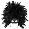 Celanisai Maschera mezzo viso da donna, maschere per carnevale, maschere da uomo, maschera a forma di piuma, supporto per maschera a mezza faccia, accessorio per feste, maschera veneziana, carnevale
