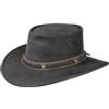Barmah Hats Barmah Cappello in Pelle Squashy Bronco Uomo - Made Australia Nastro Intrecciato di Vacchetta Outdoor con Fascia Pelle, pistagna Estate/Inverno Primavera Estate Autunno Inverno