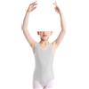 Prime fashions - Body per ragazze e bambine, per scuola, sport, danza, balletto, ginnastica, bianco, 7-8 Years