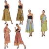 Sambhav Quilt Hub Mini gonna avvolgente di seta vintage gonna da spiaggia da donna Gonna in seta a doppio strato Boho fatta a mano, 10 pezzi, 21-48
