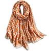LumiSyne Donna Sciarpa In Cotone Lino Stampa Floreale Lettere Stile Moda Sciarpe Da Donna Leggera e Morbido Sciarpa Lungo Scialle Grande Scialle Stole Protezione Solare Caldo Quattro Stagioni