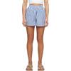 Urban Classics Ladies Striped Shorts Pantaloncini, White/Blue, XXXXXL Donna