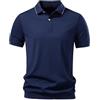 CNSTORE Polo Uomo Manica Corta in Tencel | Traspirante con Caduta Verticale, Mezzo Pulsante e Collo Battiera Maglietta Business, Cor3, XL