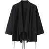 Generico Cardigan Uomo Estivo in Cotone e Lino con Collo Incrociato e Lacci Costume da Cinese da Notte Comode Yukata Terme Oversize Top Tai Chi Vestito Copricostume Casual Camicia Hawaiana Mare Kimono Cinese