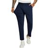 PJ Paul Jones Pantaloni da Golf da Uomo Elasticizzati a 4 Vie, Casual, Slim Fit, Leggeri, Pantaloni da Jogging, Blu Navy, L