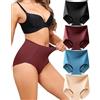 Levao Shapewear Slip Modellanti a Vita Alta Senza Cuciture da Donna contenitivi per la Pancia Traspiranti Confezione da 4 dalla S alla XXL
