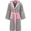 Morbidissimi Accappatoio Spugna Adulto Bicolor Con Cappuccio, Cinturino e 2 Tasche, Accappatoi Uomo Donna Morbidi 400 gr/mq Puro Cotone Y780 (Accappatoio Perla-Rosa, XXL)