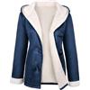 Svanco Cappotto Duffle‑Coat Donna Pelle Di Daino Foderato Con Cappuccio | Interno Sherpa Morbido, Cappuccio Integrato, Chiusura A Bottoni A Corno, Tasche Laterali, Per Inverno E Uso Quotidiano