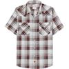 Dubinik®Camicia Uomo Manica Corta Fibra di bambù Casual Quadretti Comoda Bottoni Automatici Cowboy Western Vintage Camicia Narrone Bianche 3XL