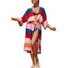 YouKD - Abito lungo estivo da donna, stile bohémien, caftano maxi, kimono ampio, copricostume da spiaggia, taglia unica, taglia unica
