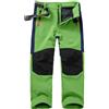 Generisch Pantaloni da sci softshell, imbottiti, per bambini, per bambini, per la neve, per l'inverno, per le attività all'aria aperta, verde, 9-11 anni
