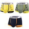 YAHWULAI Boxer da uomo in materiale morbido Big Ball Pouch vita larga fibra di bambù senza bordo, M