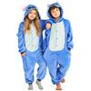 Nerd Hunters Stitch Kigurumi Pigiama Onesie per Adulti - Pigiama in peluche unisex a tema animale, taglie 95-145 cm (DE/NL/SE/PL, Numerico, 110, Regular, Blu Stitch)