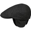 LIPODO Coppola da Uomo - Berretto con paraorecchie - Berretto con Visiera in Feltro di Lana con Fascia Elastica - Autunno/Inverno Antracite M (57-58 cm)