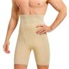 Gotoly Contenitivo Modellante Boxer da Uomo Vita Alta Compressione Boxer Intimo Modellante Mutande da Uomo Controllo Pancia Dimagranti Shapewear Elasticizzato Pantaloncini (M/L, Beige)