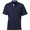 James & Nicholson James + Nicholson, Polo a tinta unita, inserto con motivo scozzese, JN 964 Navy/Navy/White 3XL