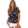 tiorhooe Camicia hawaiana da donna anni '80 e '90 estiva retrò hawaiana a maniche corte da donna vintage con bottoni
