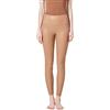 JOPHY & CO. Pantalone Aderente Skinny Donna Bielastico Ecopelle con Cucitura Esterna a T (cod. 9837) (Camel, L)