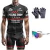 HECLOK Completo Ciclismo Uomo - Maglia Manica Corta + Pantaloncini con Fondello - Abbigliamento Bici Strada e MTB - Tessuto Traspirante e Anti-Sudore - 4 Pezzi per Estate (Set-10,l)