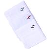 Hell Blues Fazzoletto da uomo con monogramma ricamato con iniziali, confezione da 3 pezzi, 100% cotone, misura king size, colore bianco, idea regalo, L, 18inch X 18inch