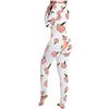 Surttan Pigiama Sexy Pigiama Tuta da Donna Tutina con Apertura Posteriore Monopezzo Autunno Inverno Pigiama Intero con Patta Sexy Pagliaccetto Tuta a Maniche Lunghe Body Oversize Onesie Pajamas