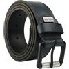 Police Cintura Uomo in Vera Pelle, Sportiva, Alta 4 cm, Accorciabile, Nickel Free