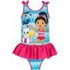 DREAMWORKS GABBY'S DOLLHOUSE Gabbys Dollhouse Costume da Bagno | Costume Intero Bambina | Costumi da Bagno Ragazza | Blu 7-8 Anni