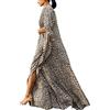 YOUKD Kaftan Lungo Estivo da Donna Maxi Abito Bohémien Accappatoio da Spiaggia Kimono Spazioso Taglia Unica