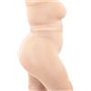 LEELA LAB Pantaloncini Modellanti Donna Taglie Forti, Shorts Sottogonna Antisfregamento con Effetto Push-up, in Microfibra Senza Cuciture - Made in Italy (Nude, XXL)