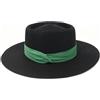 FASHIIROW Cappello di Paglia Cappello da Sole della Paglia Estiva per Uomini/Donne - Cappello A Paglia per Protezione UV Larga Brima Top Pavone da Spiaggia Estate-Nero+Verde-M