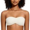 MELENECA Donna Minimizer Reggiseno Senza Spalline Invisibile con Ferretto Senza Imbottito