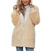 TOMEEK Giacca in Pile con Cappuccio Lungo da Donna Oversize Manica Lunga Soffice Cappotto in Peluche Caldo Giacca in Pile Teddy Giacca Invernale con Cappuccio Capispalla Cardigan