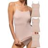 POMPEA 3 Pezzi Canotta Donna in Microfibra con Spalline Strette